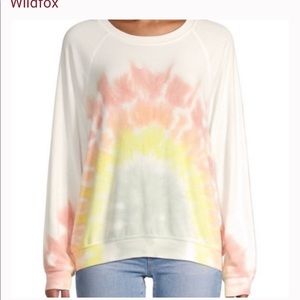 Wildfox | Rainbow Tie Dye Pullover Sweatshirt